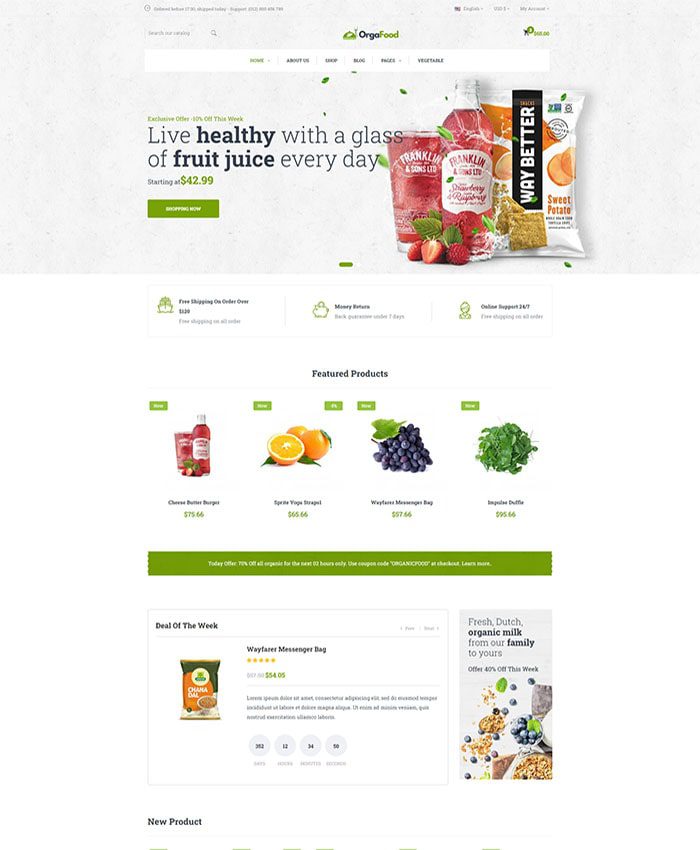 Thiết kế website doanh nghiệp thực phẩm