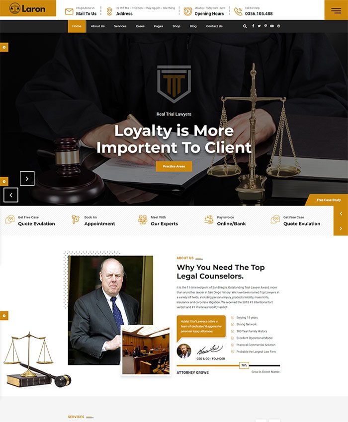 Thiết kế website công ty luật 02
