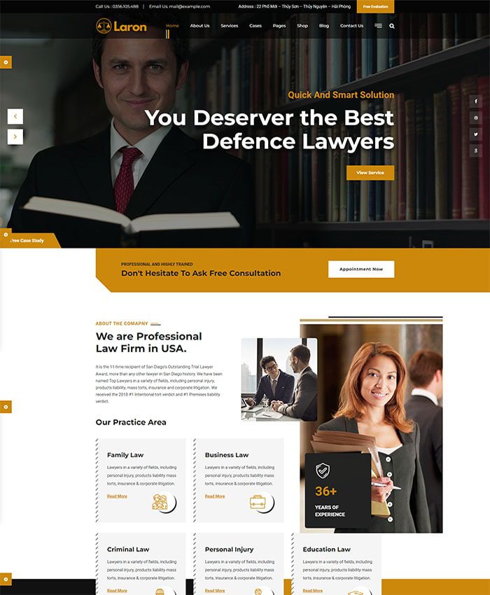 Thiết kế website công ty luật 03