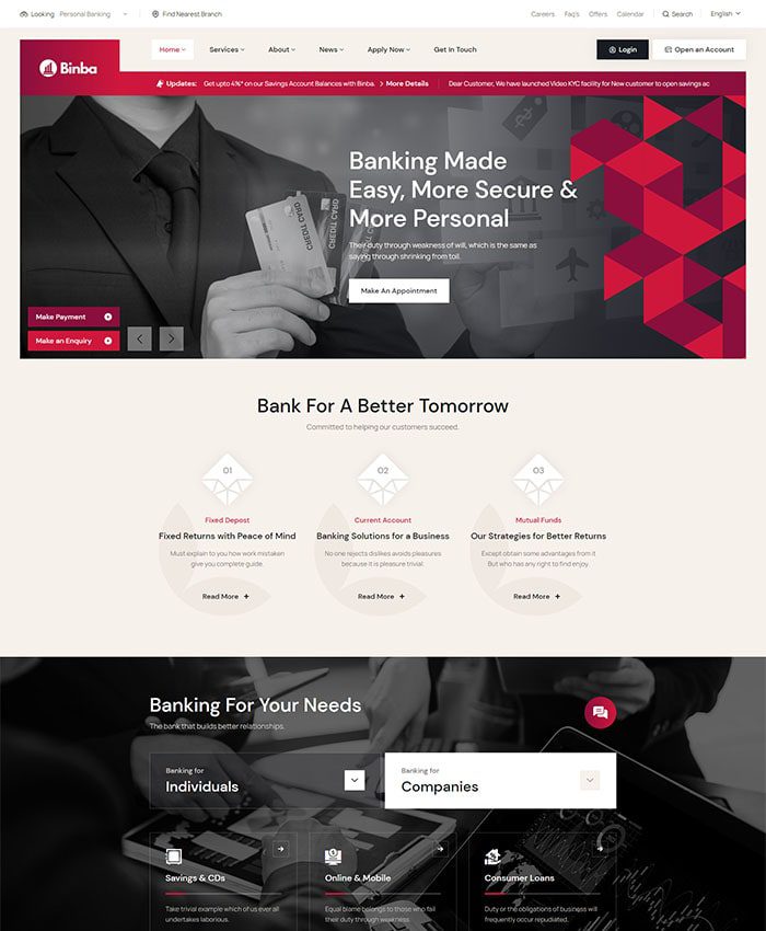 Thiết kế website tài chính, chứng khoán đẹp