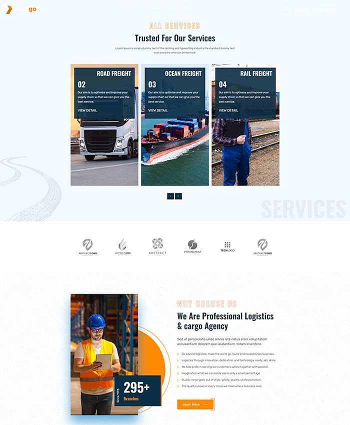 Thiết kế website logistics vận tải 04