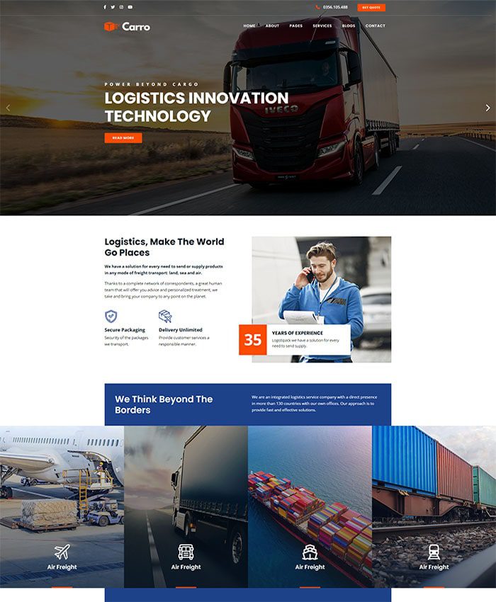 Thiết kế website chuẩn SEO về logistics