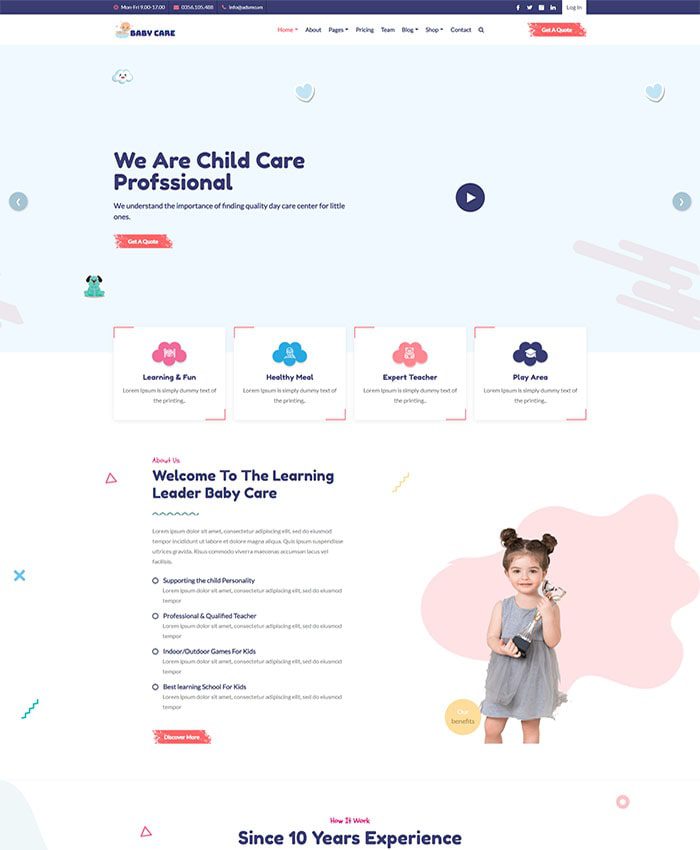 Website bán hàng trẻ em đẹp, dễ thương