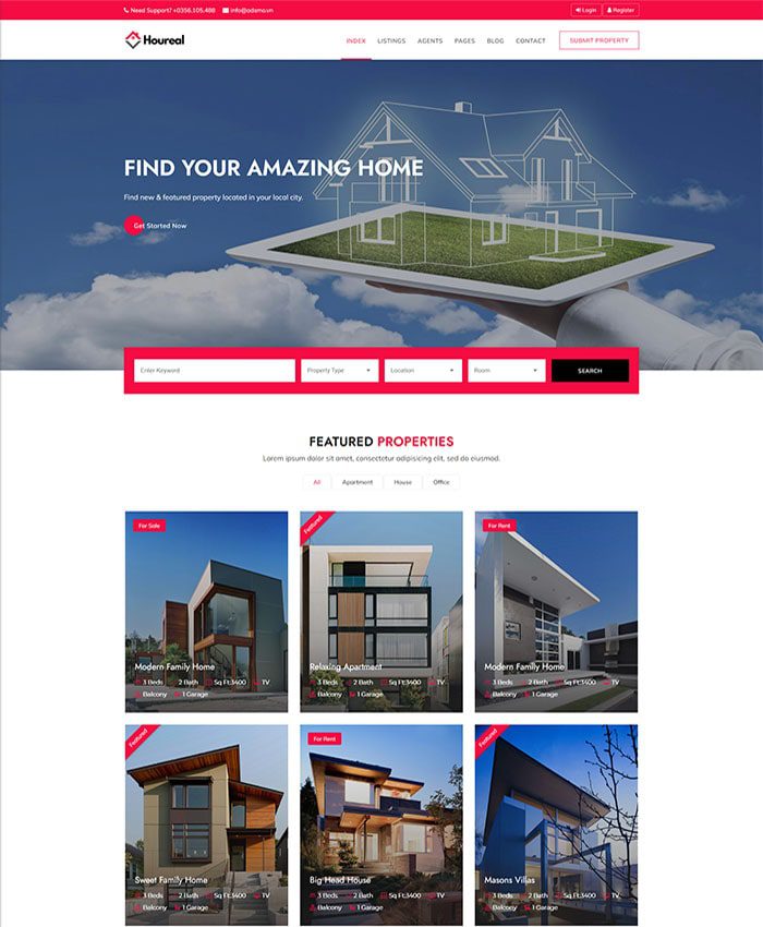 Thiết kế web bất động sản