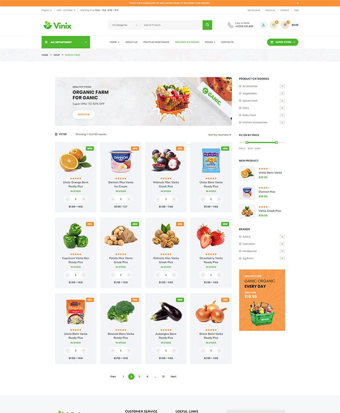 Thiết kế website thực phẩm sạch đẹp, giá rẻ