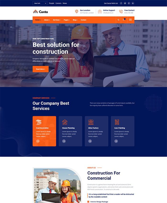 Thiết kế website doanh nghiệp xây dựng đẹp