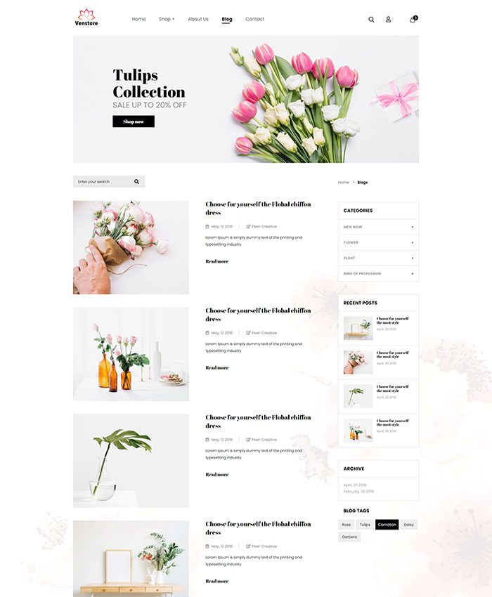 Mẫu website bán hoa tươi đẹp 04