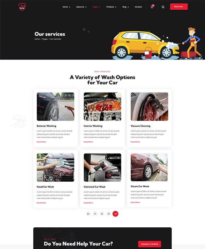 Mẫu website bảo dưỡng xe ô tô đẹp
