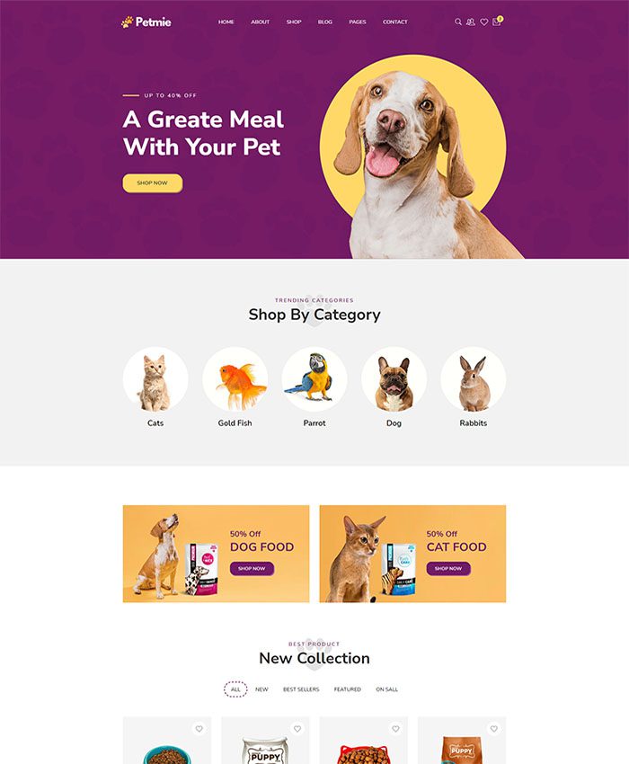 Website doanh nghiệp về thú cưng đẹp