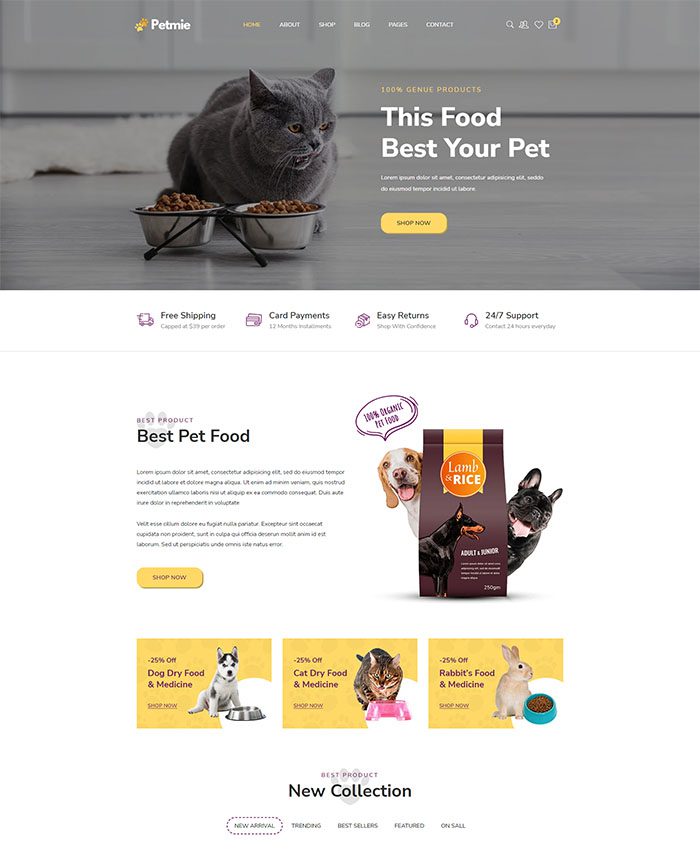 Thiết kế website về thú cưng đẹp