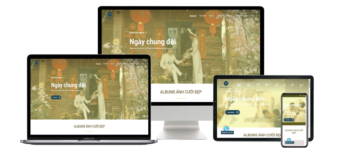 Thiết kế website áo cưới Bạch Tuyết