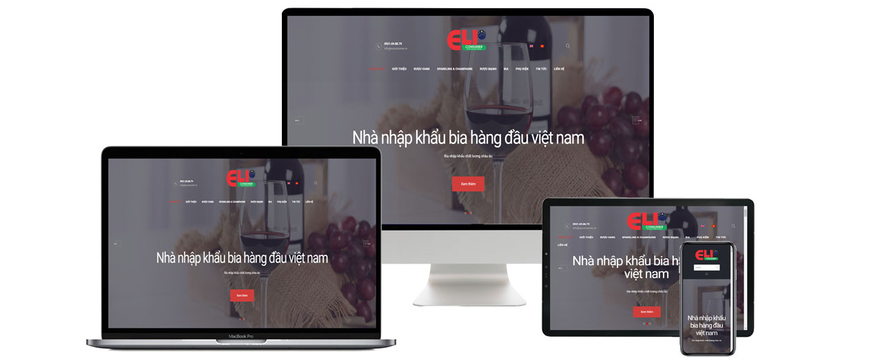 Thiết kế website công ty hàng tiêu dùng Euconsumer