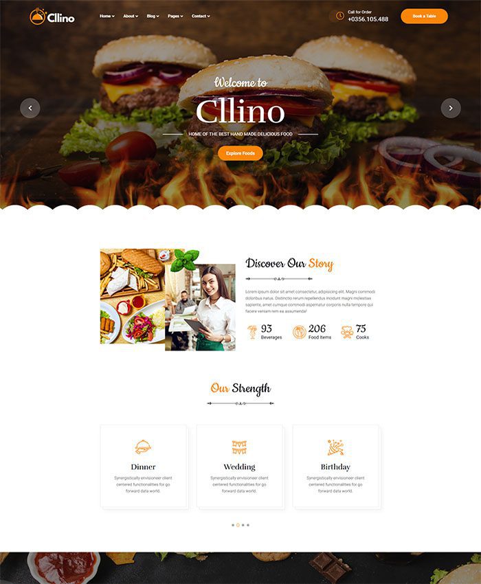 Thiết kế website nhà hàngCllnio & Bistro