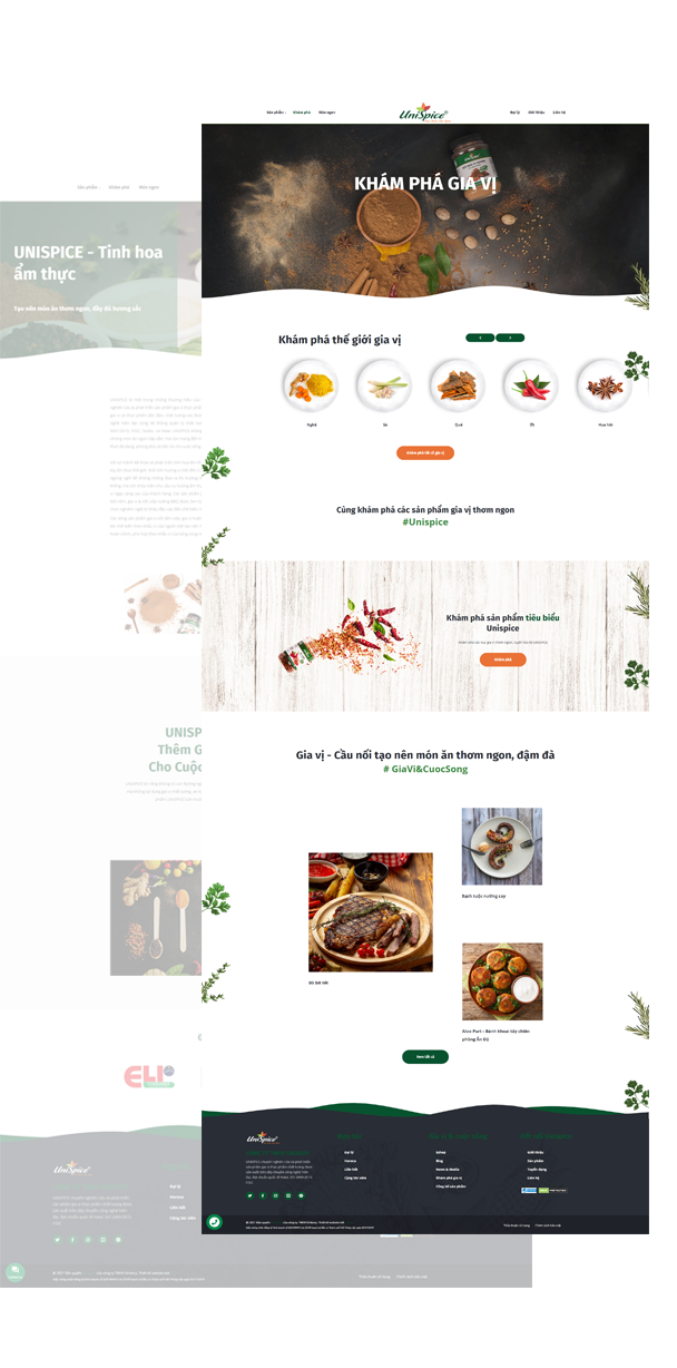 Thiết kế website Gia vị thực phẩm UniSpice