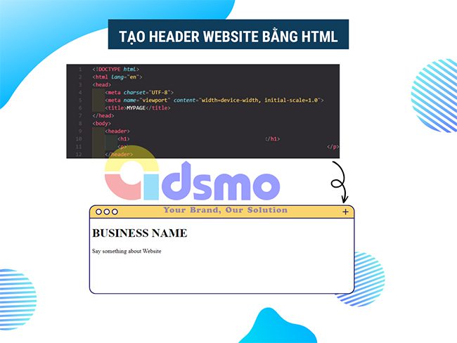 tạo header website bằng html