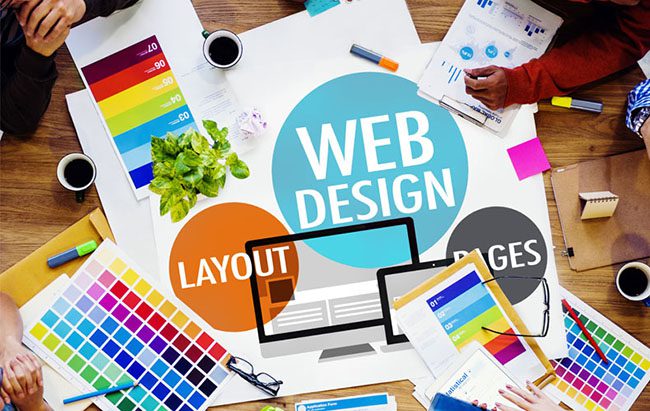 Thiết kế website với màu sắc, kiểu chữ nổi bật